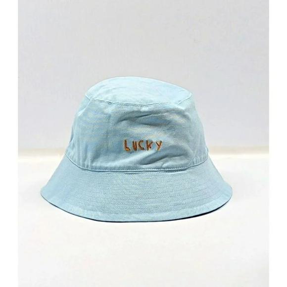 Kerri Rosenthal Women's Cotton Bucket Hat in Smiley Saltwater O/S (MSRP $128) - Picture 3 of 7
